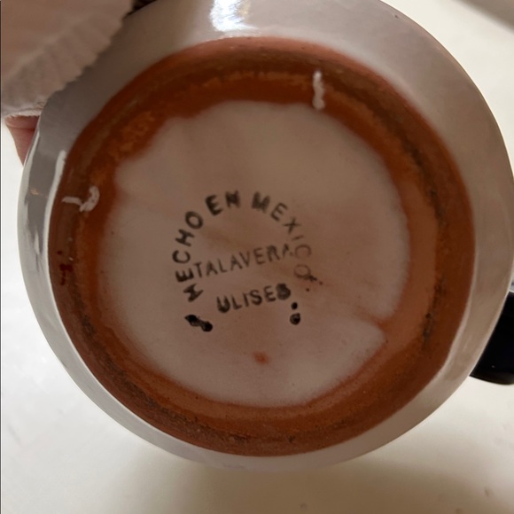 Hand-Painted Floral Ceramic Mug - Blue - Picture 2 of 4